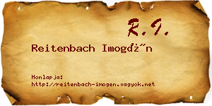 Reitenbach Imogén névjegykártya